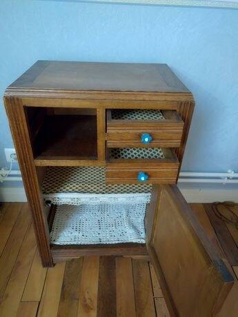 Art Deco bedside table oak