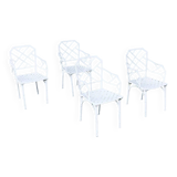Calcutta Outdoor Armchair in Faux Bamboo by Hall Bradley for Brown Jordan, 1960s, Set of 4