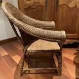 Colonial-style wicker chair