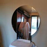 Large vintage mirror round triptych 110x47cm