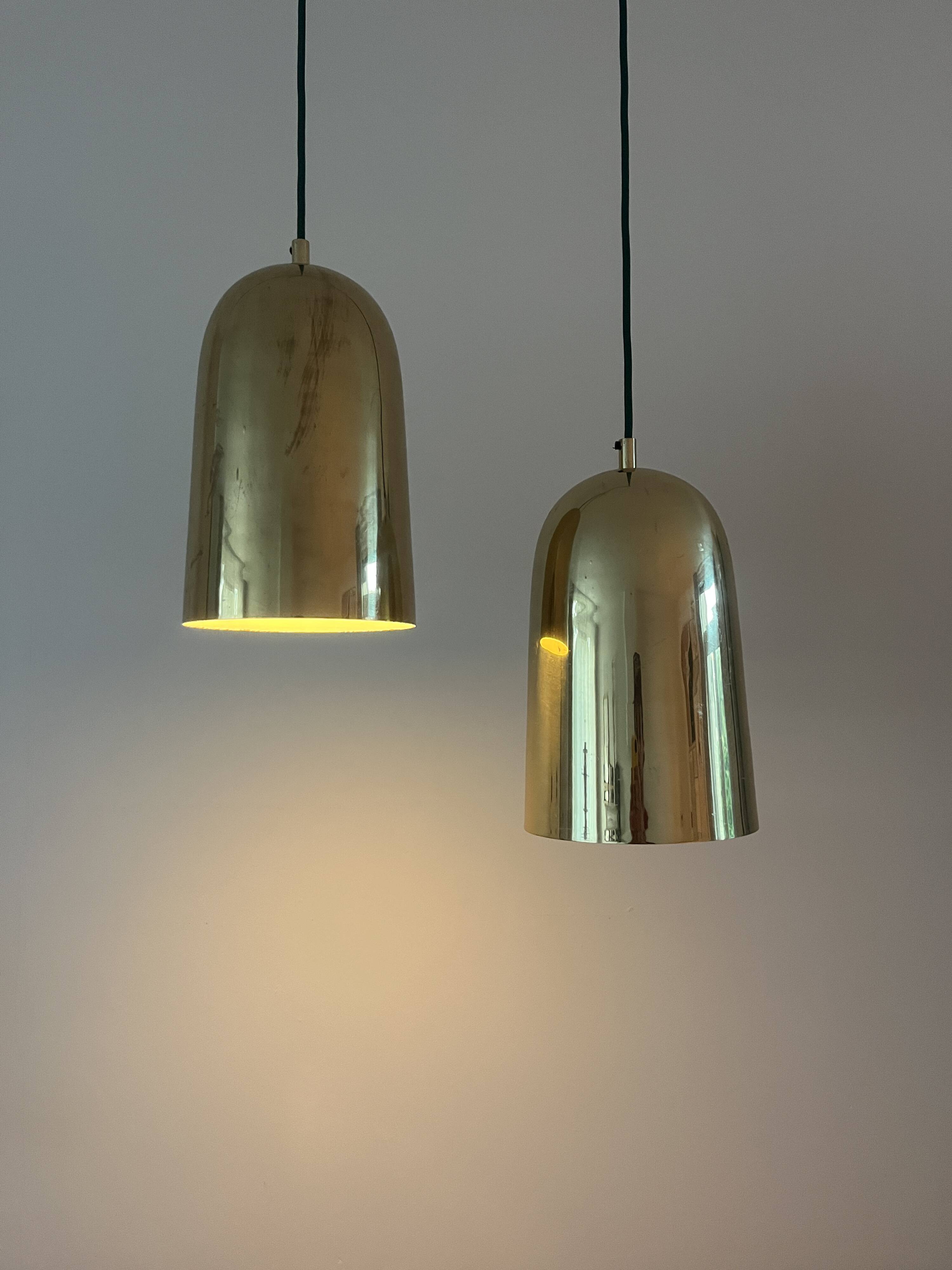 Vintage Danish Brass pendants - set of 2