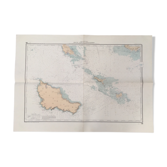 Old Belle-Ile Quiberon navy map