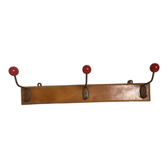 Ancien porte manteau bois métal