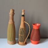Bouteille fils scoubidou vintage