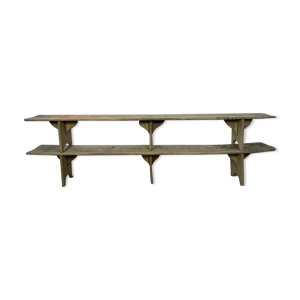 Paire de bancs de ferme