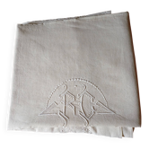 Old large linen and cotton sheet