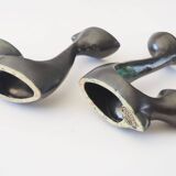 Pair of ceramic candlesticks 1950