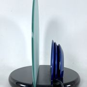 Mid-Century Gong table lamp in marble and glass by Bruno Gecchelin for Skipper. Italy 1981
