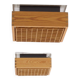 Square 1970s Pine Falkenbergs Belysning Flush Mounts, Sweden, 1970s