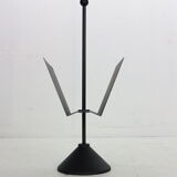 Porada Arredi Black Metal Minimalistic Magazinine Rack, 1980's, Italy