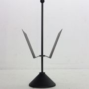 Porada Arredi Black Metal Minimalistic Magazinine Rack, 1980's, Italy