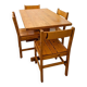 Solid pine table and chairs set – Modern mountain furniture