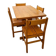 Solid pine table and chairs set – Modern mountain furniture