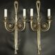 Paire de grandes appliques aux rubans style Louis XVI