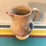 Former MBFA Pornic pitcher - ceramic handle and painted by Helena France vintage