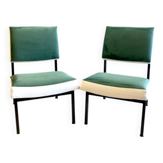 Paire de chauffeuses vintage