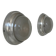 Pair of vintage art deco wall lights, chrome and sandblasted glass, France 1930