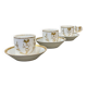 Set of 4 cups and saucers from the early 19th century in Paris porcelain