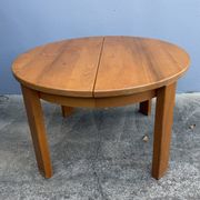 Round table in solid elm from the 1970s by Maison Regain.