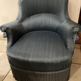 Fauteuil crapaud bleu