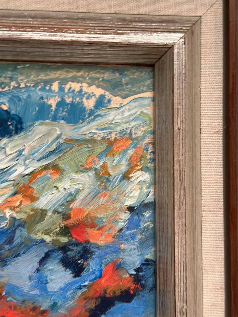 Oil on panel original Swedish - "Landscape" by Greta Liljeblad - Signed - vintage and framed - 30 × 22 cm (11.8" × 8.7")
