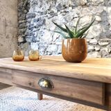 Old coffee table in solid wood
