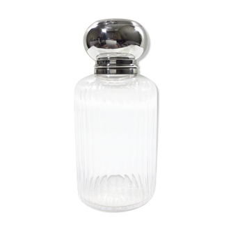 Crystal and silver toilet bottle Saglier Frères
