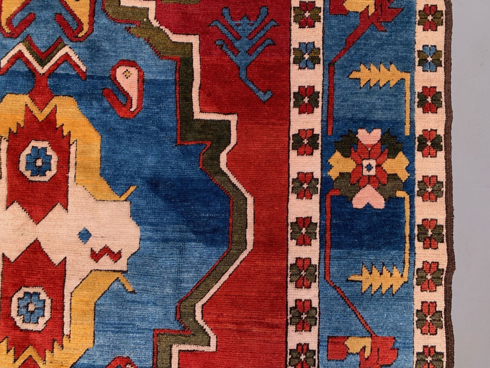 Old turkish kazak rug oriental, 306x221 cm