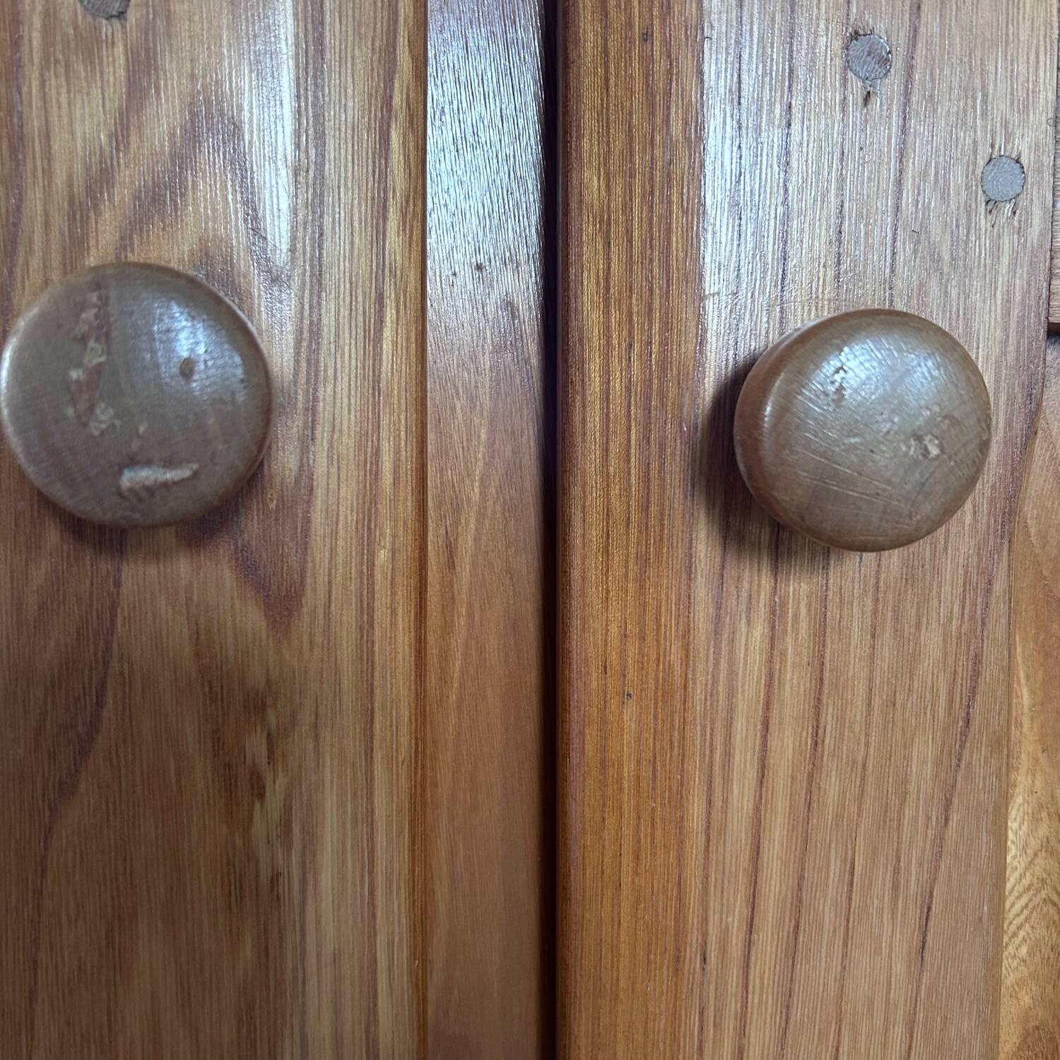 Small varnished wooden buffet