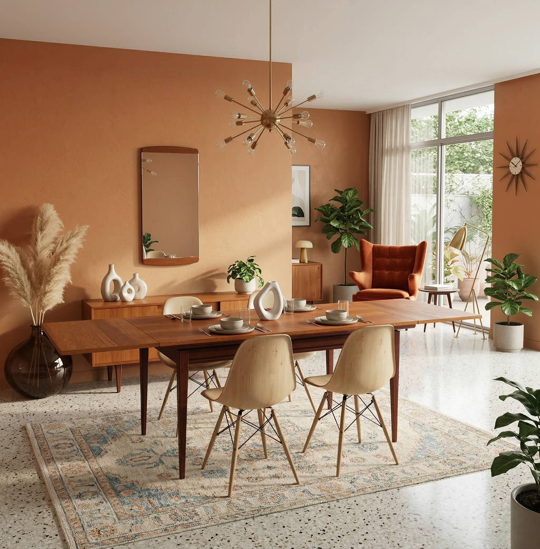 Vintage teak and afromosia dining table – extendable Scandinavian design