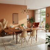 Vintage teak and afromosia dining table – extendable Scandinavian design
