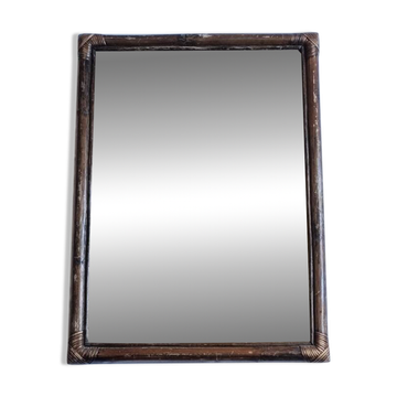 Bamboo mirror 52 x 70 cm