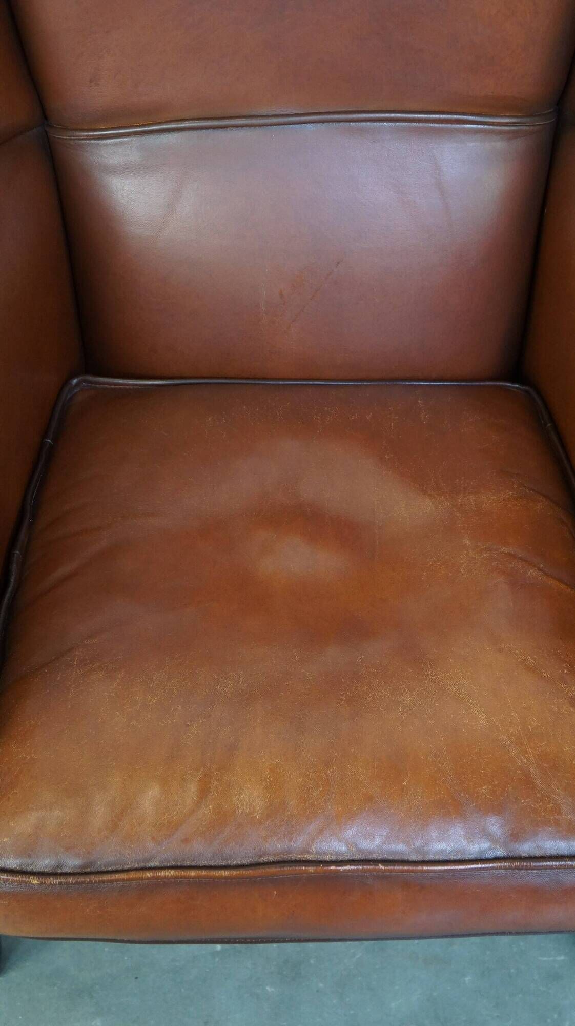 Beautiful classic sheepskin armchair with a beautiful appearance and a comfortable seat