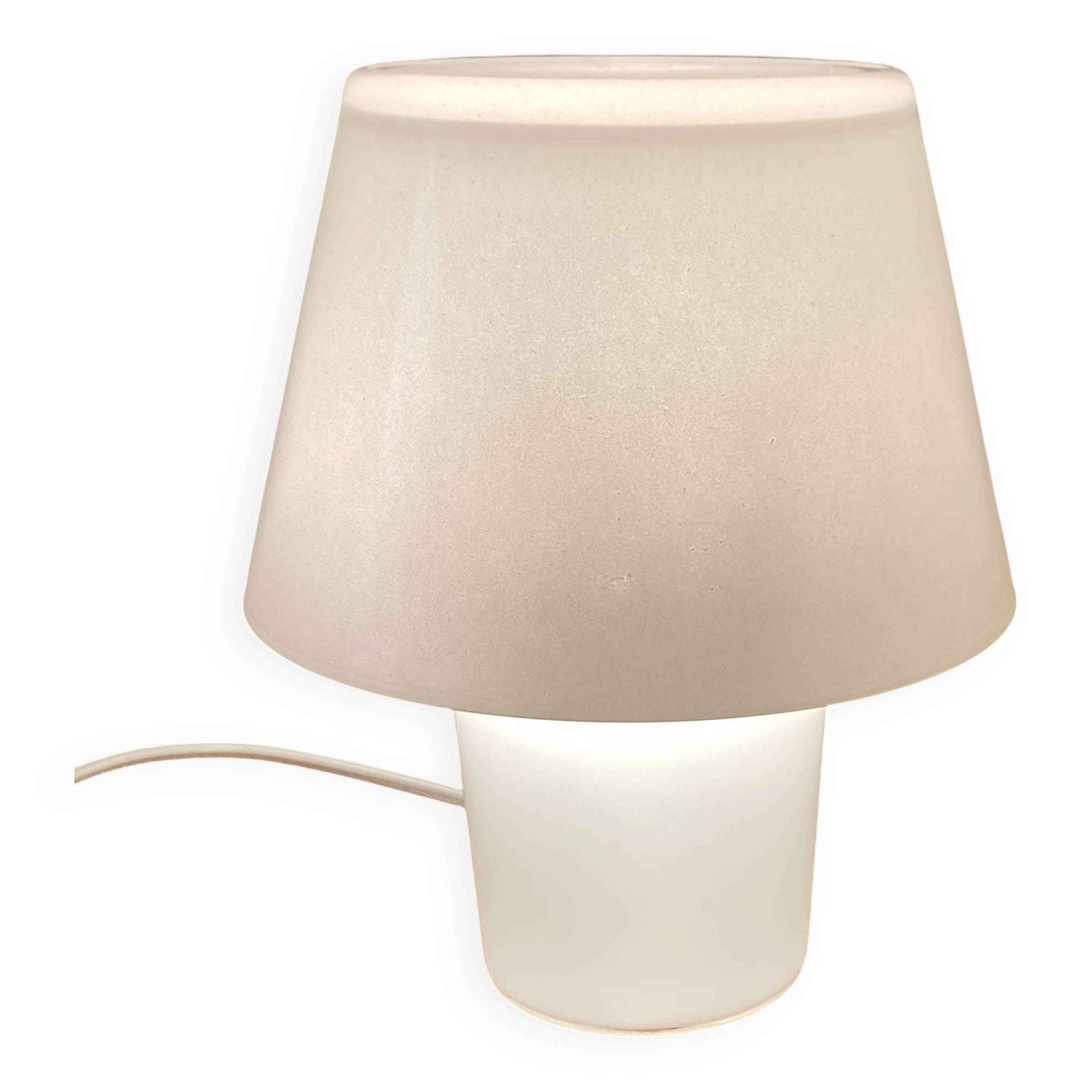 Lampe de table en verre Ikea Gavik vintage années 90