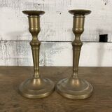 Pair of brass candlesticks