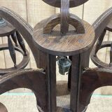 1950s oak chandelier - 5 lights