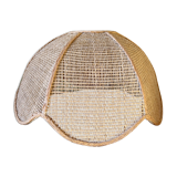 Superb suspension in rattan and wicker braided cannage style of the 1960s 1970s.