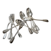 Twelve-piece silver-plated cutlery set