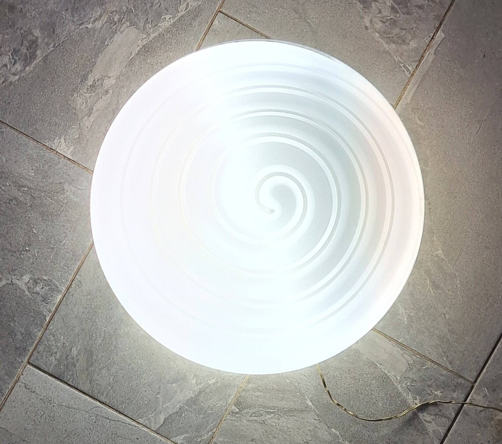 Plafonnier Plafoniera vintage en verre de Murano italien