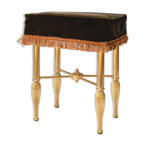 Tabouret en métal doré