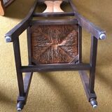 Solid chene chairs with straw seat