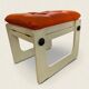 Tabouret d'appoint orange vintage / pouf / marchepied de cuisine
