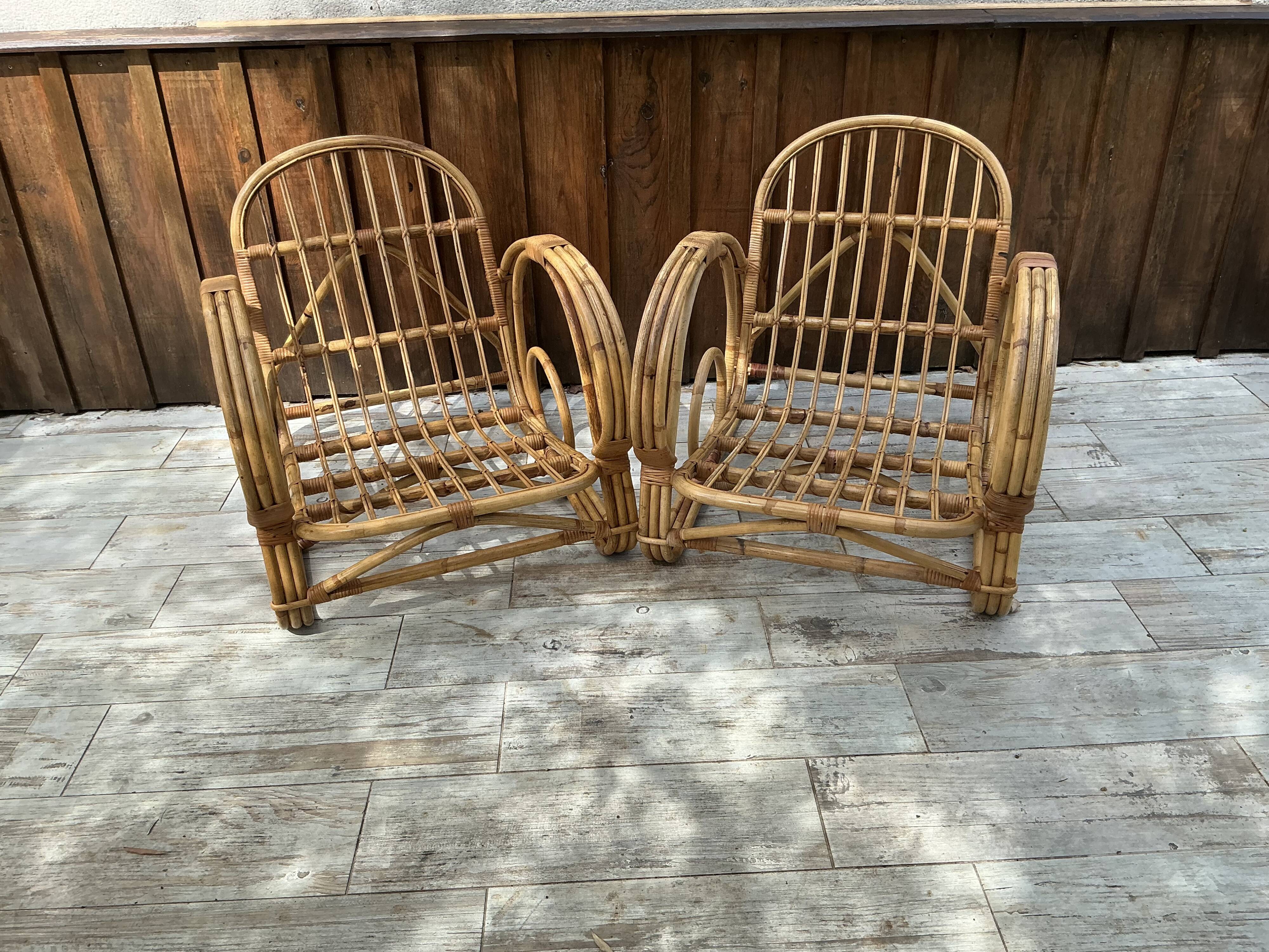 Pair of Riviera lounge chairs from the 1950s.