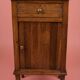 Vintage bedside table in solid oak, Art Deco and classic style.