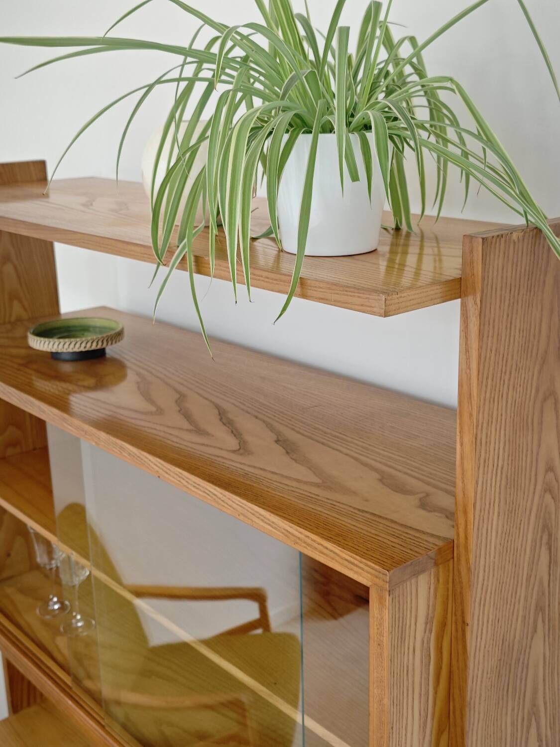 High sideboard, wooden display cabinet by Frantisek Jirak – 1960