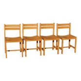4 chaises bois de style scandinave André Sornay - dlg de Regain / Perriand