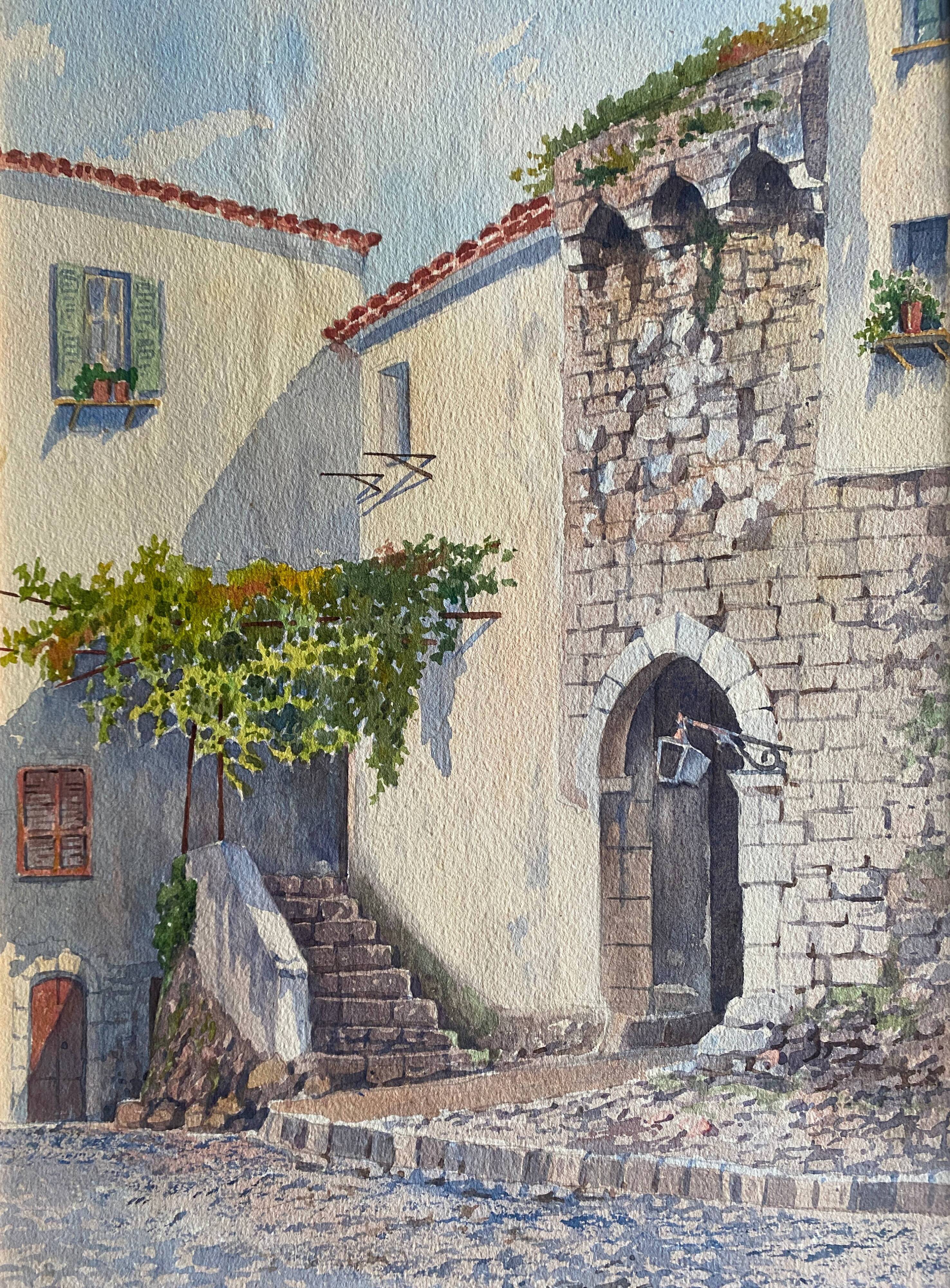 Painting made in watercolor on paper signed e.