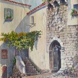 Painting made in watercolor on paper signed e.