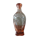 Carafe art déco en verre rose