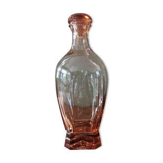 Art deco carafe in pink glass